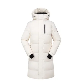 

High Quality Long Down Jacket Men Brand Asstseries Thermal Thick Windproof White Duck Down Coat Men Winter Outerwear Snow Coats