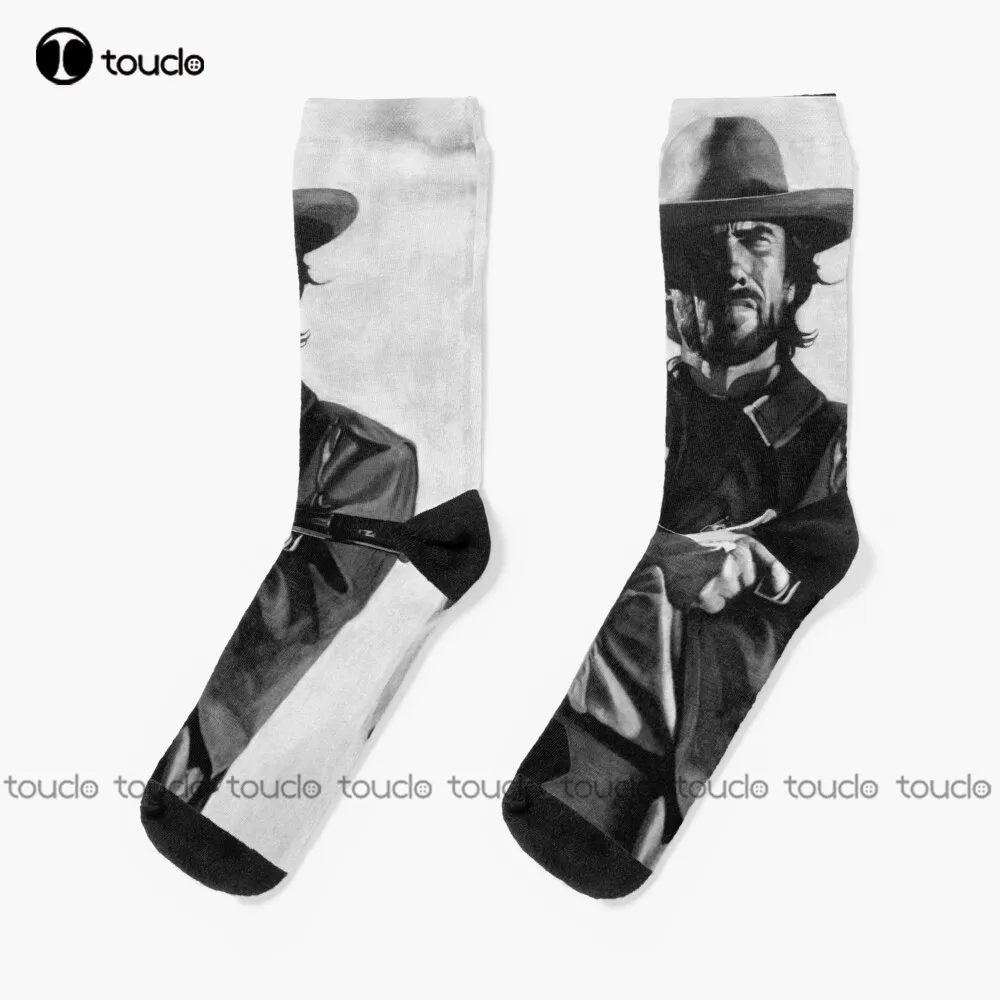 

Красочные носки Clint Eastwood, Рождественский и новогодний подарок, цифровая печать на 360 °, индивидуальные носки унисекс для взрослых и подростков