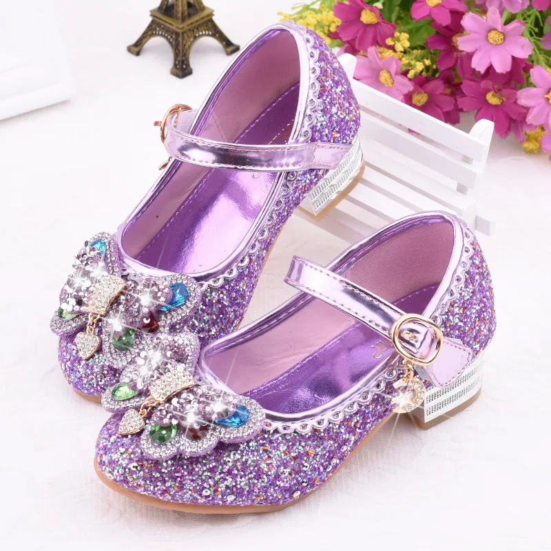 Scarpe Da Principessa Infant Kids Neonate Crystal Bling Bowknot Sandalo Singolo Cinturino Con Fibbia Solida Scarpe Per Bambini Ragazze B611