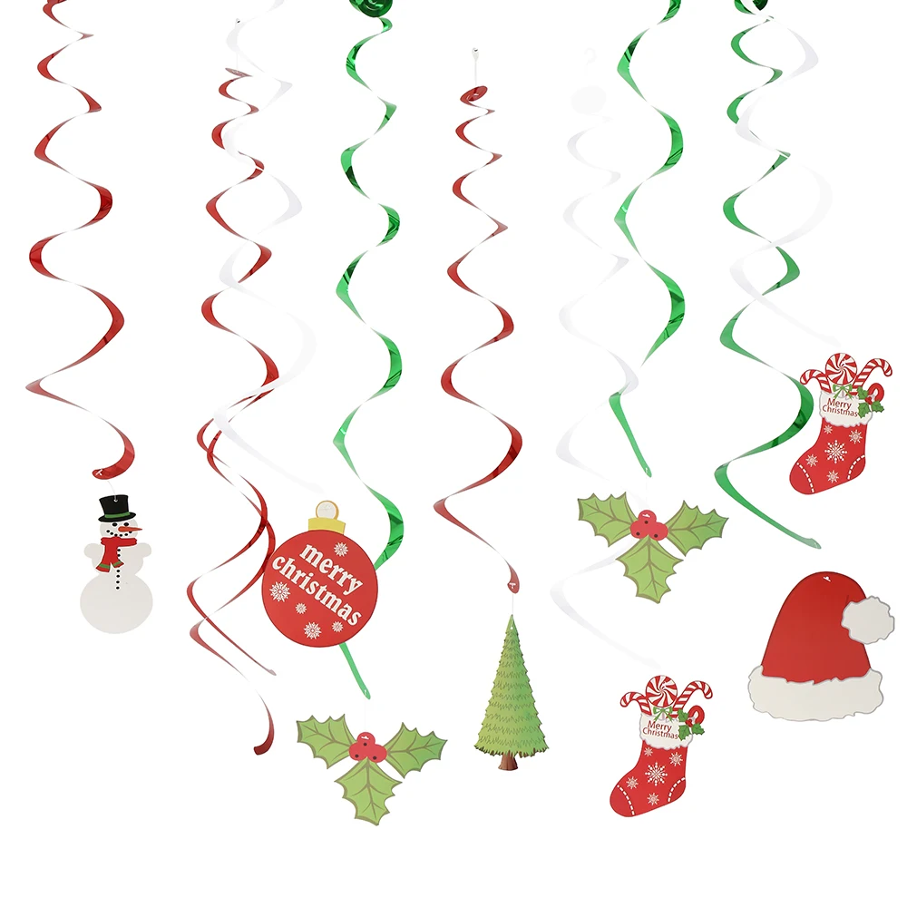 

30pcs/set 1m DIY Christmas Pendant PVC Confetti Sequins Xmas Tree Ornaments Christmas Home Windows Decorations