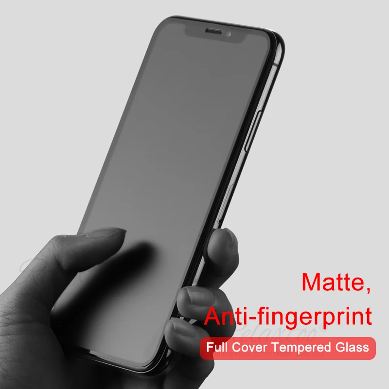 

No Fingerprint Matte Frosted Tempered Glass for iPhone X XS Max XR Screen Protector for iPhone aifon x s r sx rx Protective Film