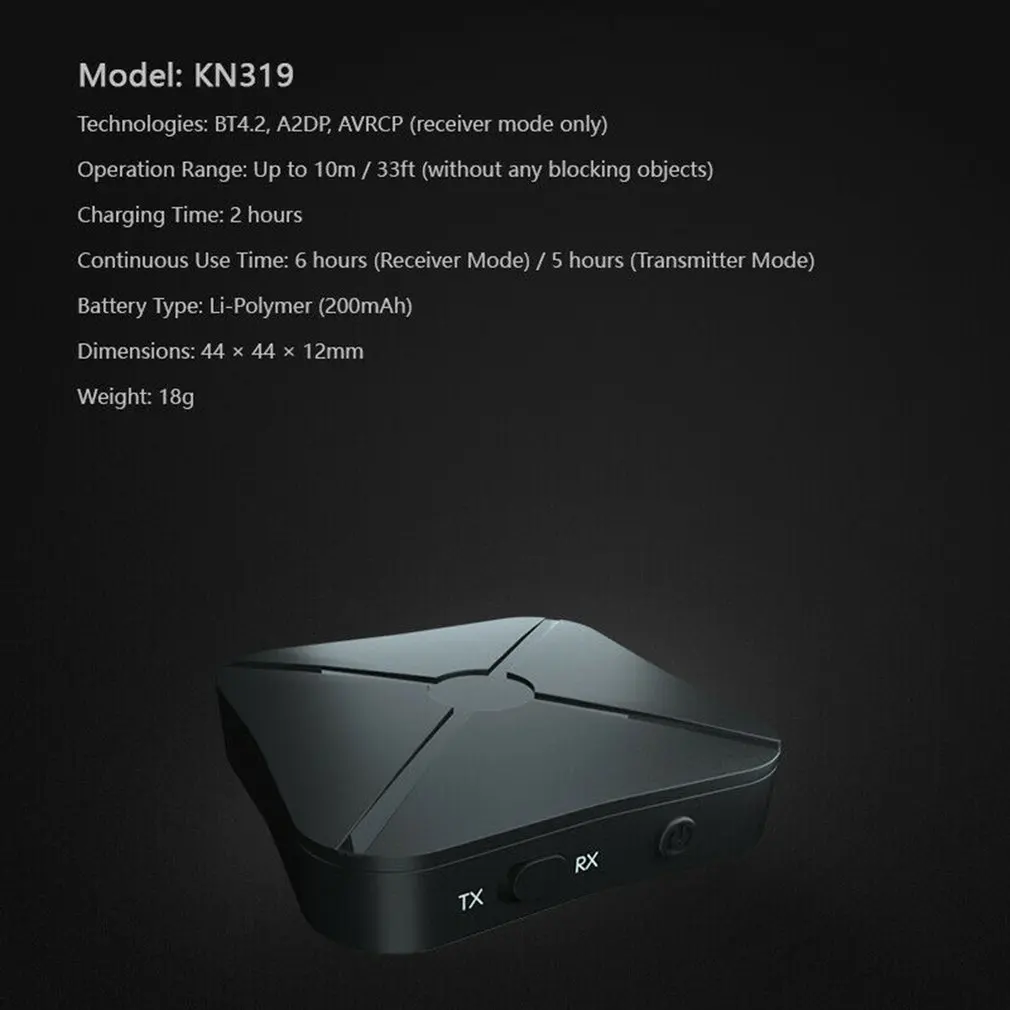 2 в 1 беспроводной Bluetooth 4,2 аудио приемник передатчик для телевизора 3,5 мм AUX Bluetooth адаптер для наушников дома ТВ MP3 PC