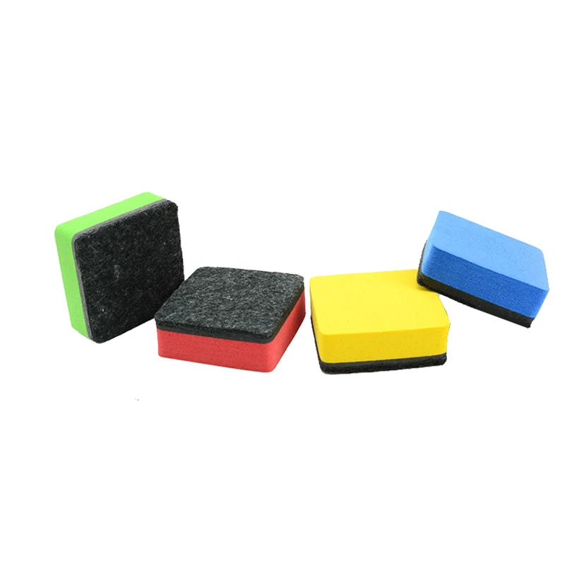 1 PCS Random Colored Magnetic Whiteboard Eraser Kawaii Erasable Blackboard Cleaner Cute Sponge White Board Marker Chalk Erasers