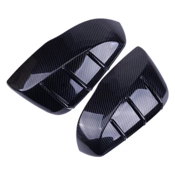 

2pcs Car Carbon Fiber Texture Side Door Mirror Cover Trim fit for Toyota Rav4 2019 2020