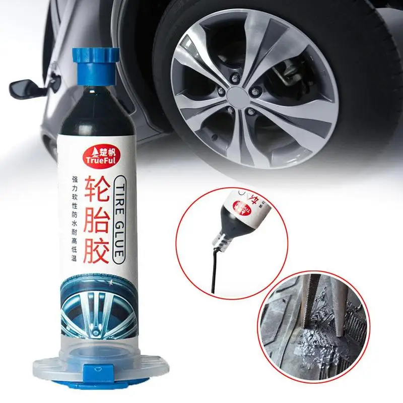 Automobile Car Tire Glue Repair Tool Tire Damage Repair Tire Strong Glue Strong Black Silicone Adhesive Special Glue Repair Tool afbeelding
