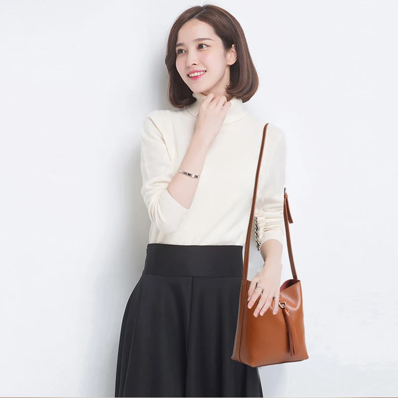 

2019 new famous brand luxury designer fashion bucket shoulder bag genuine leather boho messenger bag for women modis bolsas