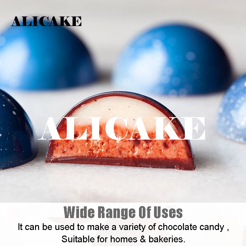 3D Polycarbonate Chocolate Ball Molds Plastic Sphere Chocolate Candy Bakery Form Moulds Bakeware Baking Mold Pastry Tools