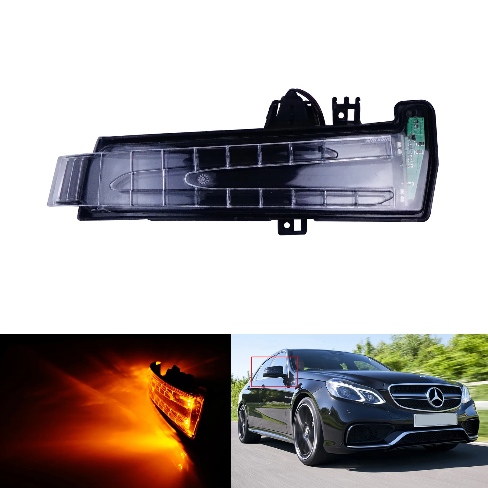 Правое O/S зеркало поворотник светодиодный светильник для Mercedes W176 W204 C218 W212 W221