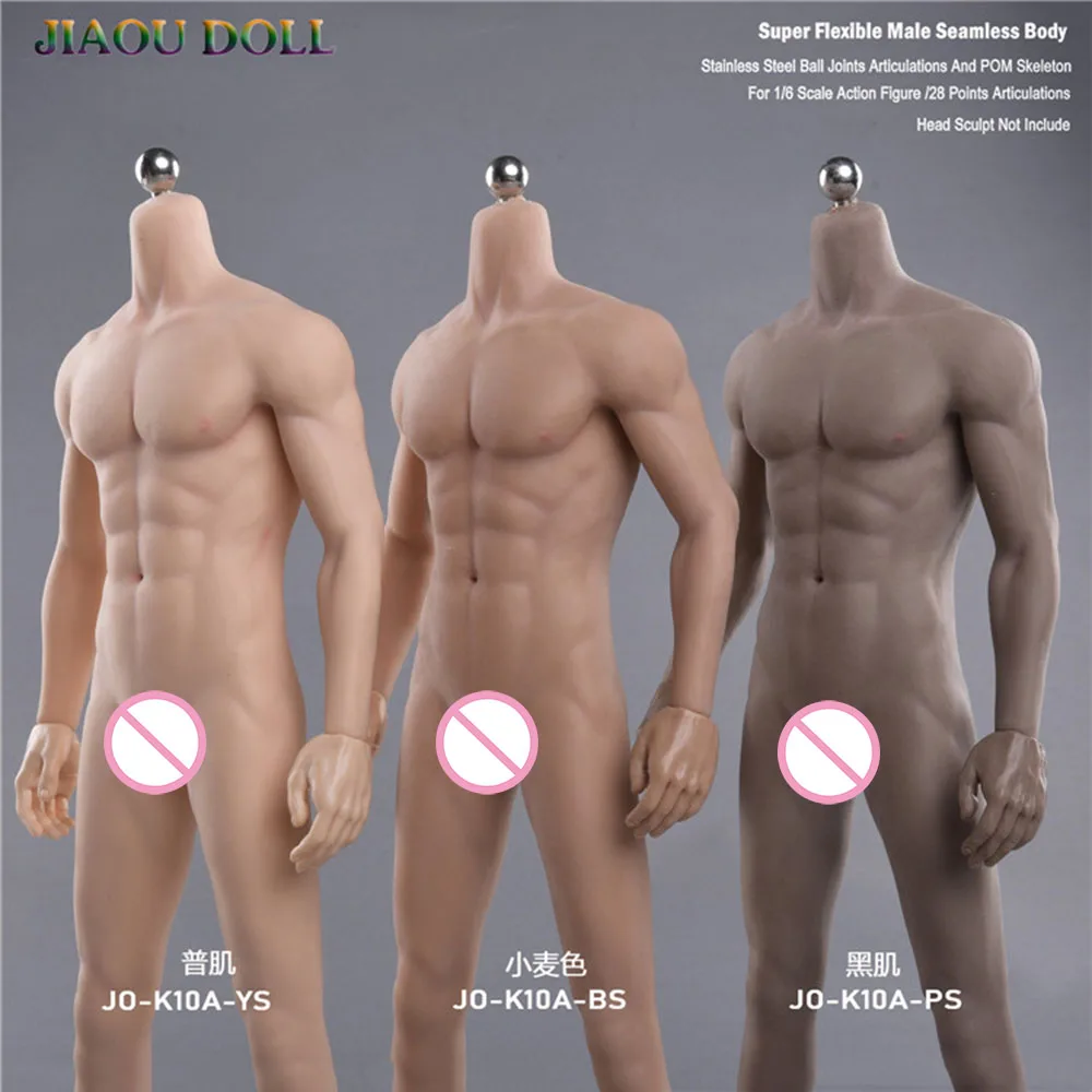 

JOK-10A 1/6 New Strong Muscle Male Super Flexible Seamless Body with Stainless steel Skeleton Model Normal/Suntan/Black Skin
