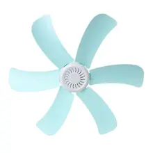 Мини-потолочный вентилятор, 6 листов, Супер Бесшумный Домашний Вентилятор, Студенческая спальня, для помещений, 220 В, энергосберегающий, для сна, ветер, мягкий, подвесной вентилятор, летний