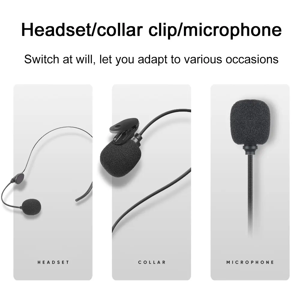 Uhf Wireless Headset Lavalier Microphone System