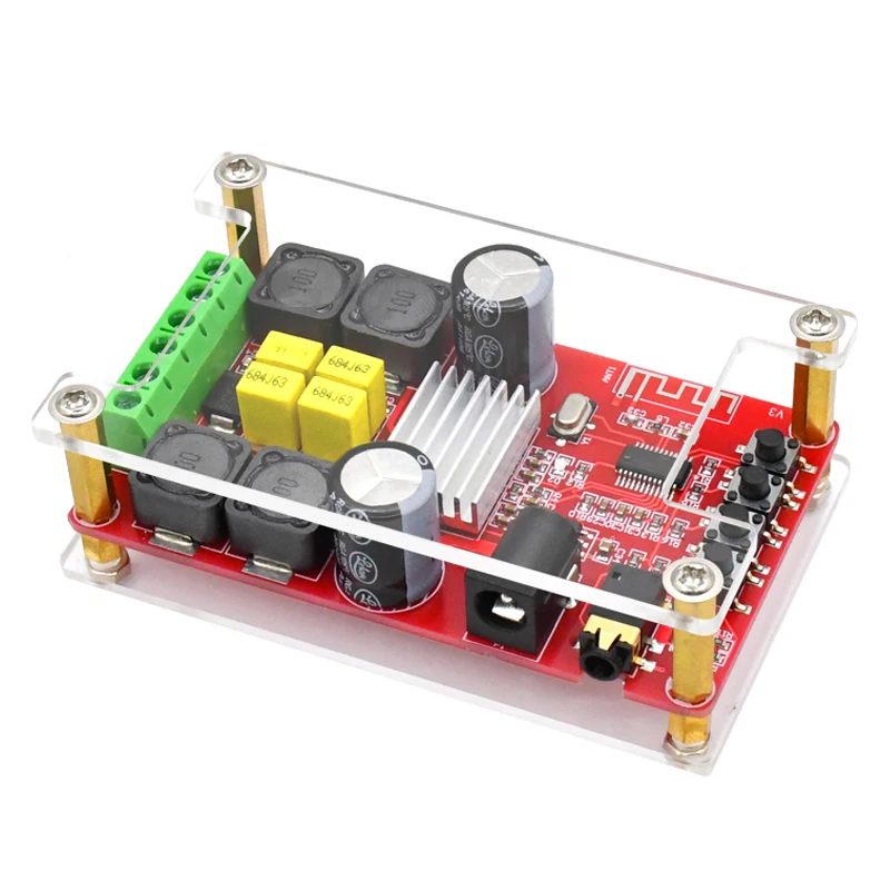 

TPA3116D2 Bluetooth 5.0 Digital Amplifier Board Dual 2*50W High Power Dual Channel AUX Audio Amplifiers DC12-24V Support decode