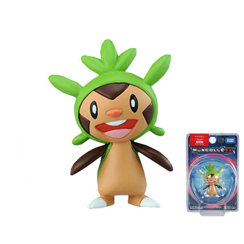 Takara Tomy подлинный Покемон чармандер белка Mimikyu Raichu Mudkip Oshawott Пикачу snorlax 4 см коллекция игрушка фигурка подарки - Цвет: 19 chespin