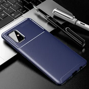 

50pcs/lot For Samsung Galaxy A11 A41 Flexible Carbon Fiber Shockproof Rugged Case For Samsung Galaxy A71 5G