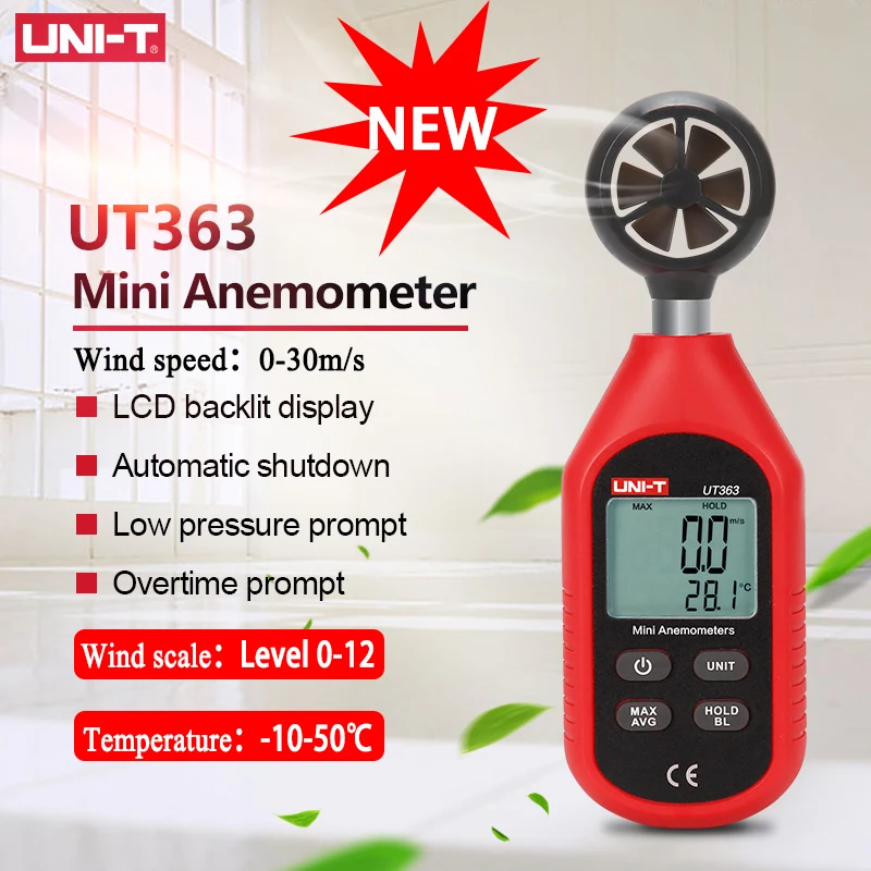 UNI-T UT363 UT363BT ручной анемометр цифровой измеритель скорости ветра Измеритель