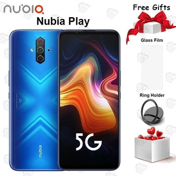 Перейти на Алиэкспресс и купить Оригинальный Nubia Play 5G мобильный телефон 6,65 дюймов AMOLED 144 Гц экран 8G + 128G Snapdragon 76 5G Восьмиядерный Android 10 NFC Смартфон