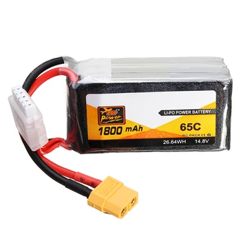

2PCS ZOP Power 14.8V 1800mAh 65C 4S Lipo Battery XT60 T Plug for FPV Racing Drone Quadcopter