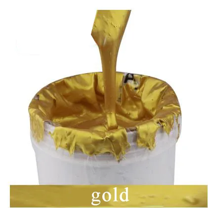 gold 250 г/бутылка трафаретная печать чернила на водной основе золото серебро фиолетовый 10 цветов - Цвет: gold