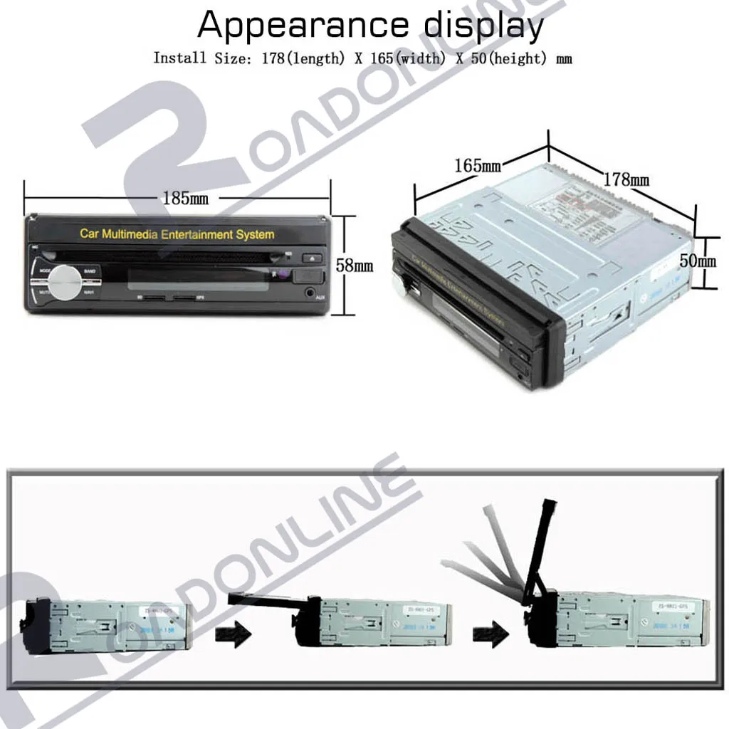 Clearance Original Universal car multimedia player 7’’ HD 1din Touch-screen Radio stereo support in-car Bluetooth/WIFI/FM/AM/USB/AUX/MAP 3