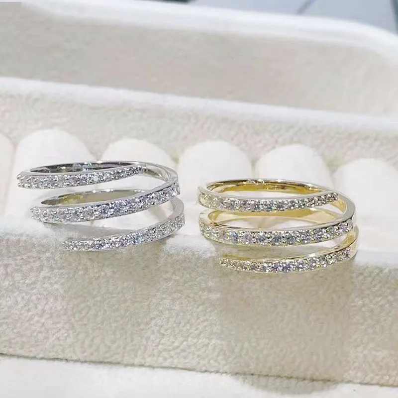 Funmode Fashion Luxury Design AAA Cubic Zircon Adjustable Ring For Women Marriage Anniversary Gift Jewelry FR291 | Украшения и