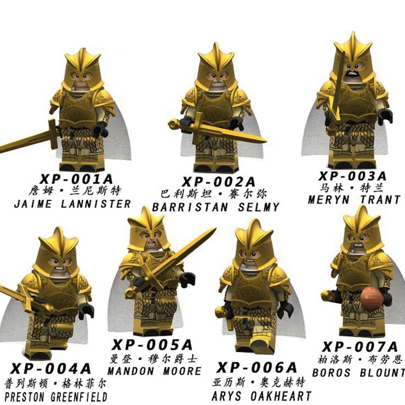 Игра престолов фигурки Джон Сноу Старк белый Walke Jaime Arys Barristan Ice and Fire строительные блоки Модель Кирпичи игрушки для детей