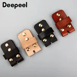 1/4Pcs 3.8cm Men's Cowhide Loop Ring Connection Leather Metal Buckle Pure Copper Rivet DIY Decor Belt Tail Fixing Accessories