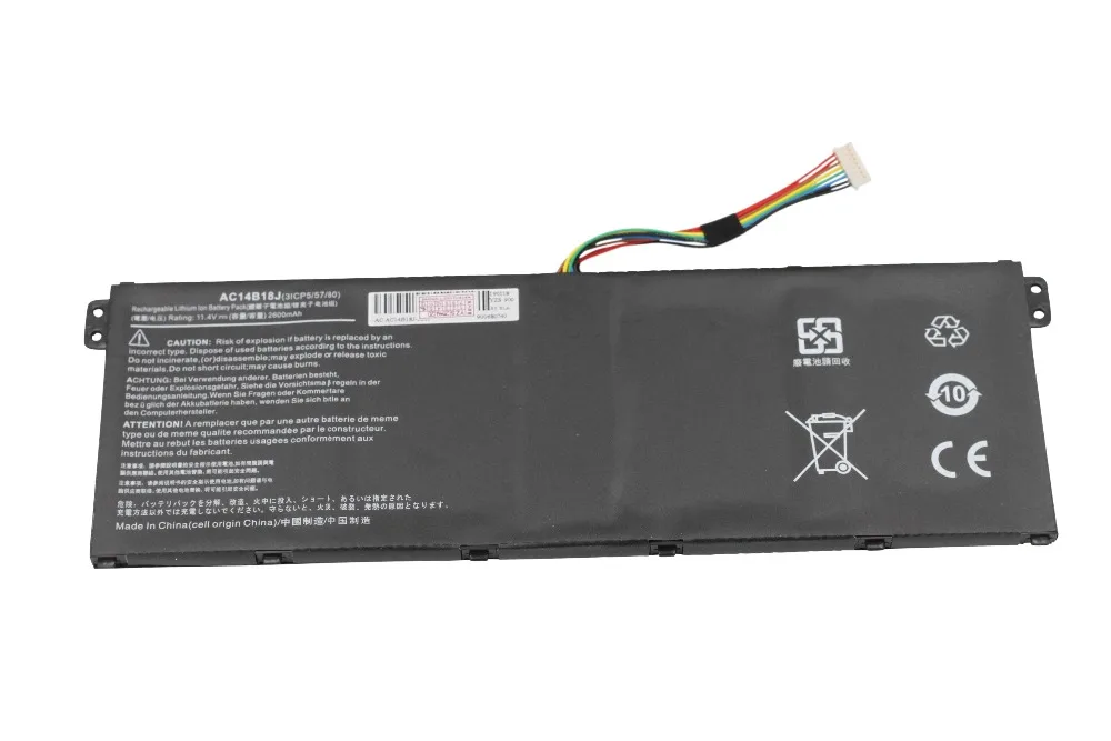 2600 мА/ч, AC14B18J ноутбук Батарея для acer Aspire AC14B13j E3-111 E3-112 E3-112M ES1-511 TravelMate B116 B115-M B115-MP 11,4 V