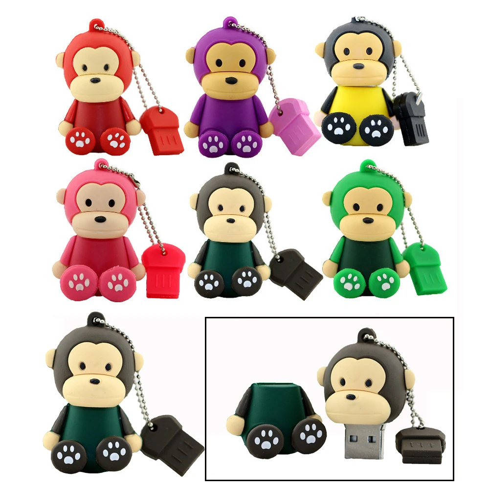 Usb флеш накопитель с изображением милых животных обезьяна USB 4 ГБ 8 оперативной