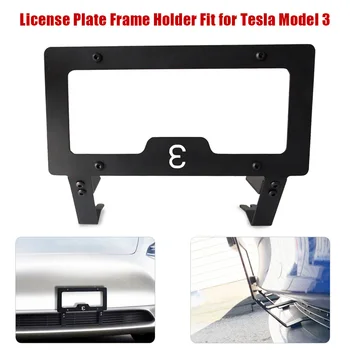 

1pcs Car License Plate Frame Holder Vehicle License Frame Stainless Steel Fit for Tesla Model 3