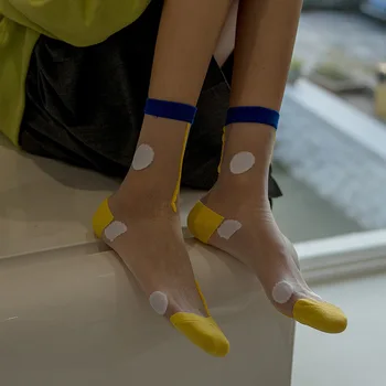 

Dots Socks Women 2020 Spring Summer Socks Thin Transparent Long Socks Sweet Korean Style Girl Fashion Socks Summer Style