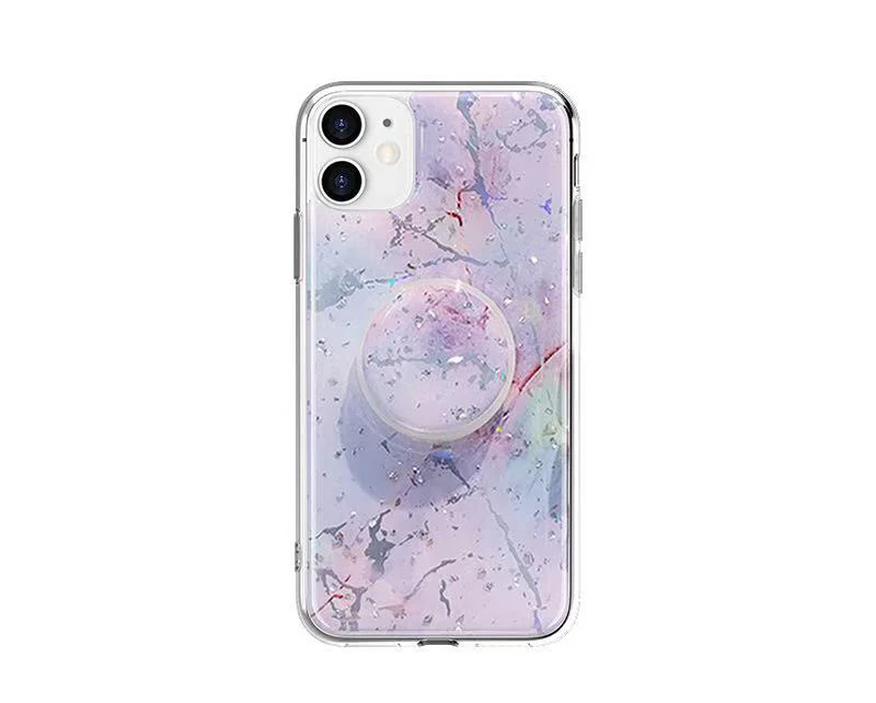 BFOLLOW мраморный блестящий чехол для iPhone 6 6s 7 8 Plus с поп-подставкой X XR XS Max 11 Pro Max мягкий силиконовый лазерный чехол