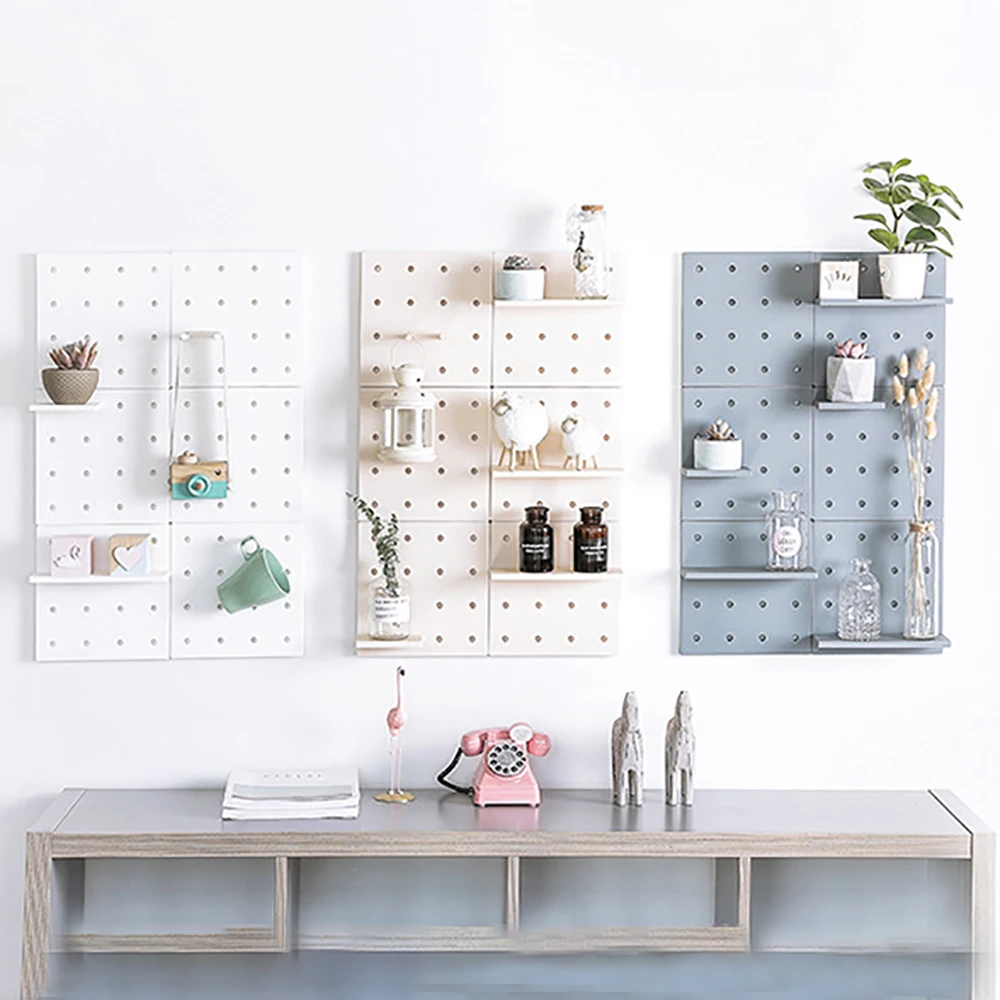 

ABEDOE Wall Hole Plate Organizer Holder Tool Home Storage Rack Kitchen Bathroom Tool Wall Housekeeper Accessory Home Decor