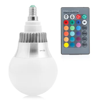 

E14 85-265V 15W RGB LED Light Color Changing Lamp Bulb + Remote Control Q0KF