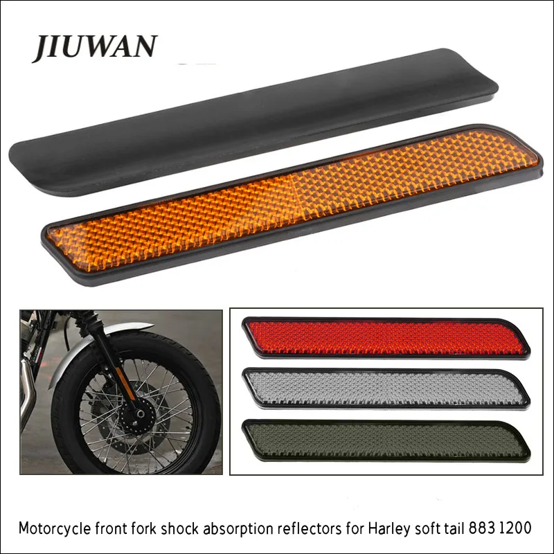 

1 Pair For Harley Soft Tail 833 1200 Motorcycle Front Fork Reflector Lower Legs Slider Safety Warning Sticker