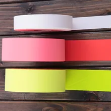Bande réfléchissante noire/rouge 2.5cm, 10 mètres, tissu coloré pour couture sur vêtements, bricolage