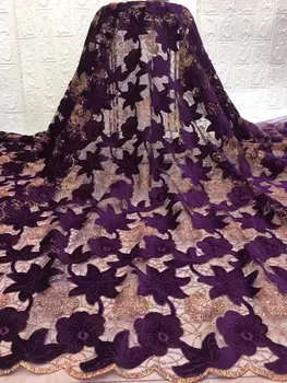 

African Lace Fabric 2019 High Quality Lace, Blush Pink Fabric Lace, African Velvet Lace Applique Fabric Royal Blue green(7-19