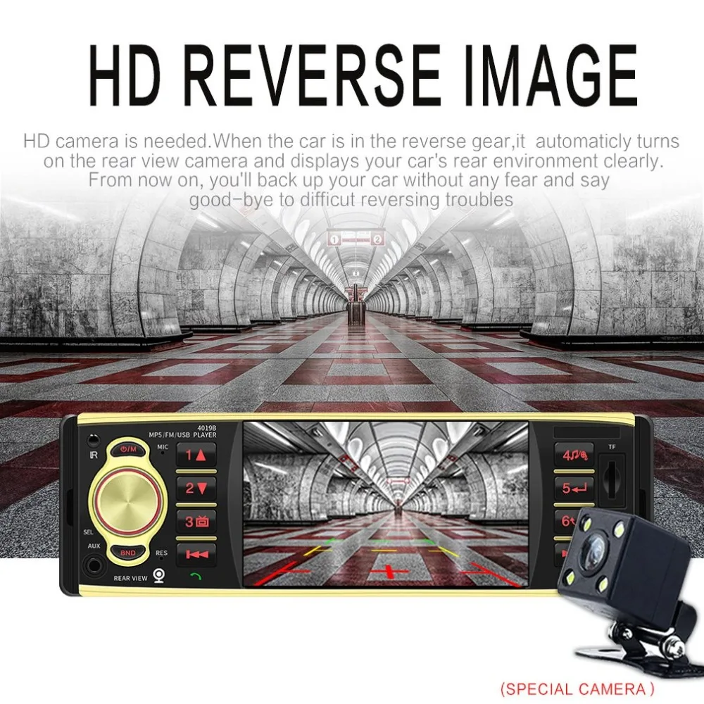 Автомагнитола 1Din MP5 HD мультимедийная Поддержка USB/AUX/FM зеркало заднего вида камера Handsfree рулевое колесо дистанционное управление радио