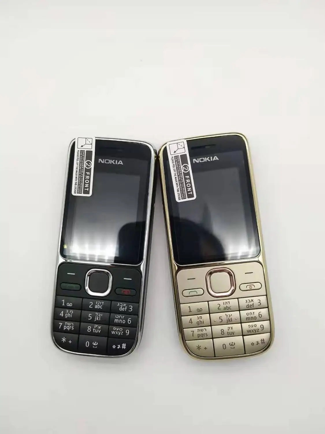 Nokia C2-01 разблокированный мобильный телефон C2 2," 3.2MP Bluetooth русский и Иврит Клавиатура Восстановленный GSM/WCDMA 3g телефон
