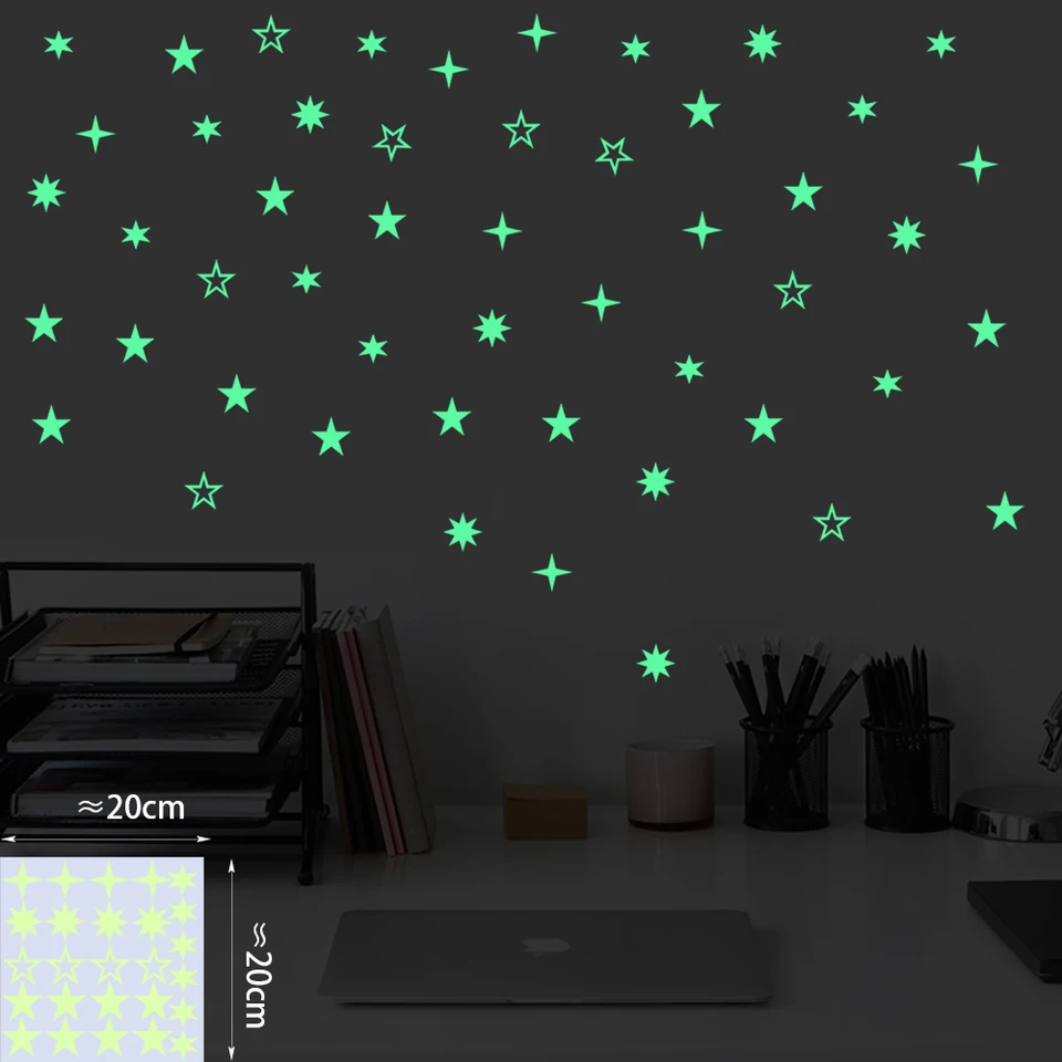 26 Pegatinas De Pared Luminosa Para Habitación Con Estrellas