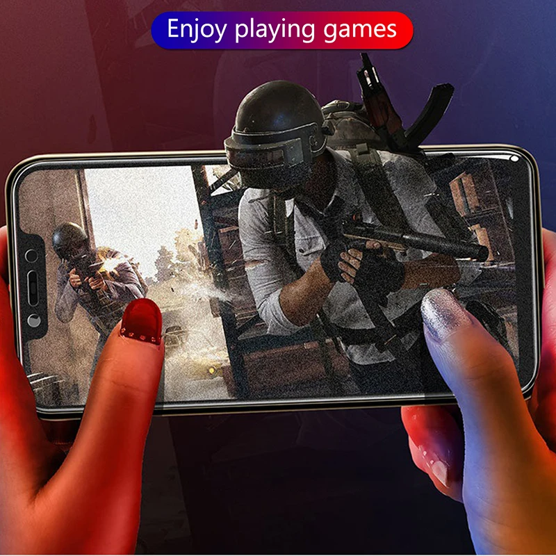 Матовая защита для экрана из закаленного стекла против отпечатков пальцев для IPhone 11 Pro 7 8 Plus X XS XR XSMAX Fortnit PUBG Switch Game