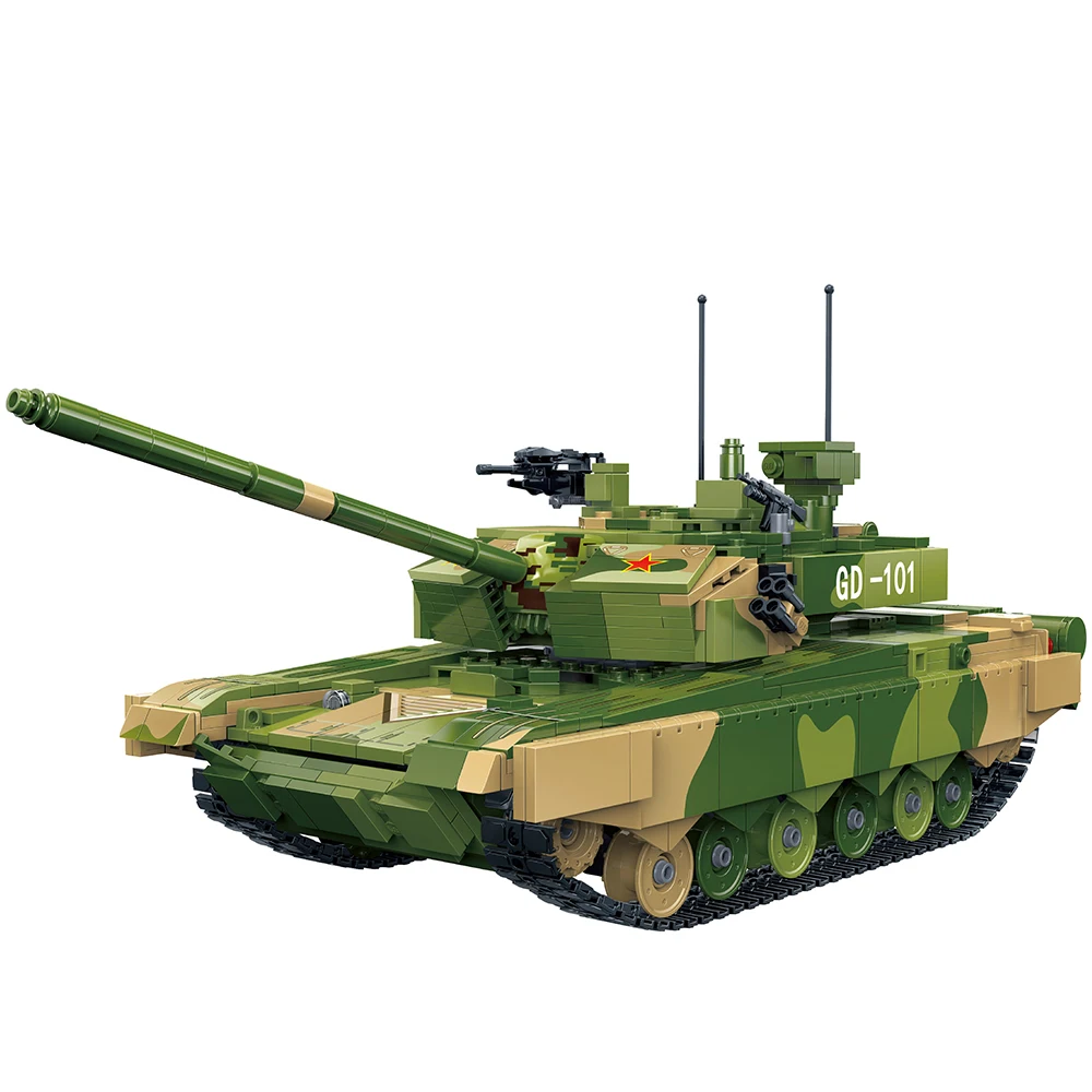 1283 шт. военный боевой танк ZTZ 99A MBT ww2 армейские солдаты строительные блоки игрушки