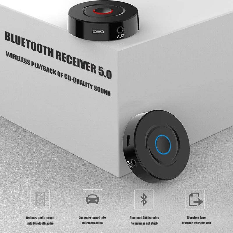 2 в 1 автомобильный беспроводной Bluetooth аудио приемник адаптер перезаряжаемый аккумулятор передатчик 3,5 мм разъем AUX Стерео для автомобиля ТВ и т. Д