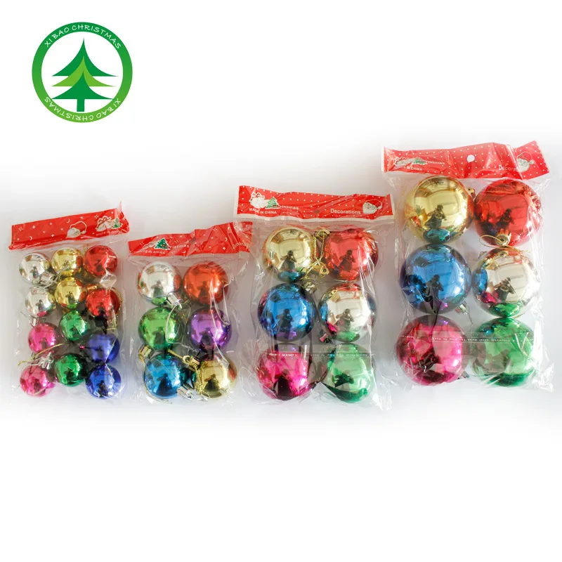

Jubilee Treasure Electroplated Craft Light Christmas Ball Christmas Plastic Color Ball Hanging Decoration Christmas Decorating B