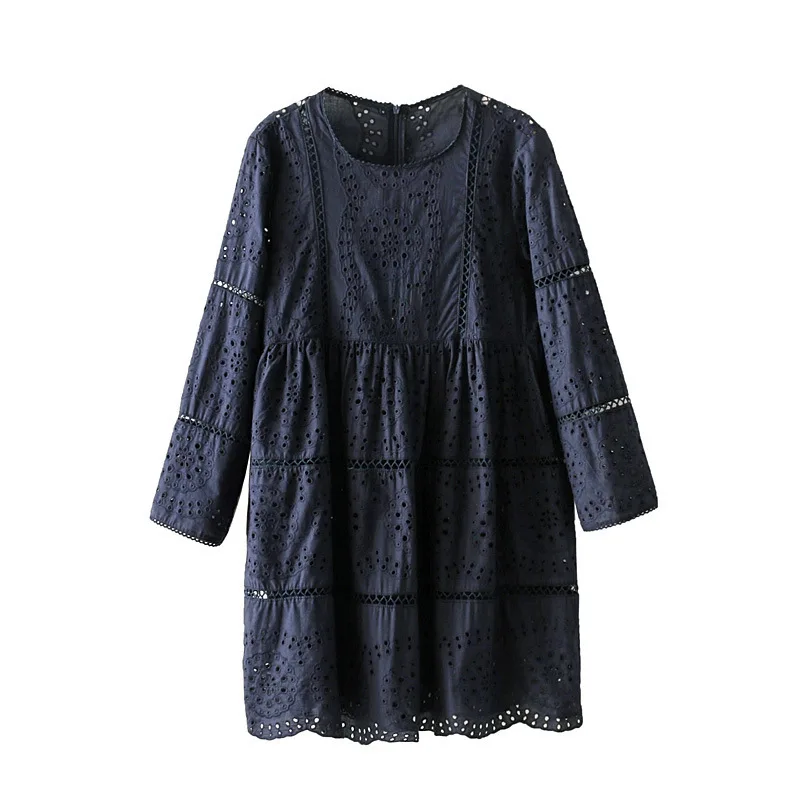 

2018 Western Style Spring And Summer WOMEN'S Dress New Style Full Body Embroidered Onesie-Dress