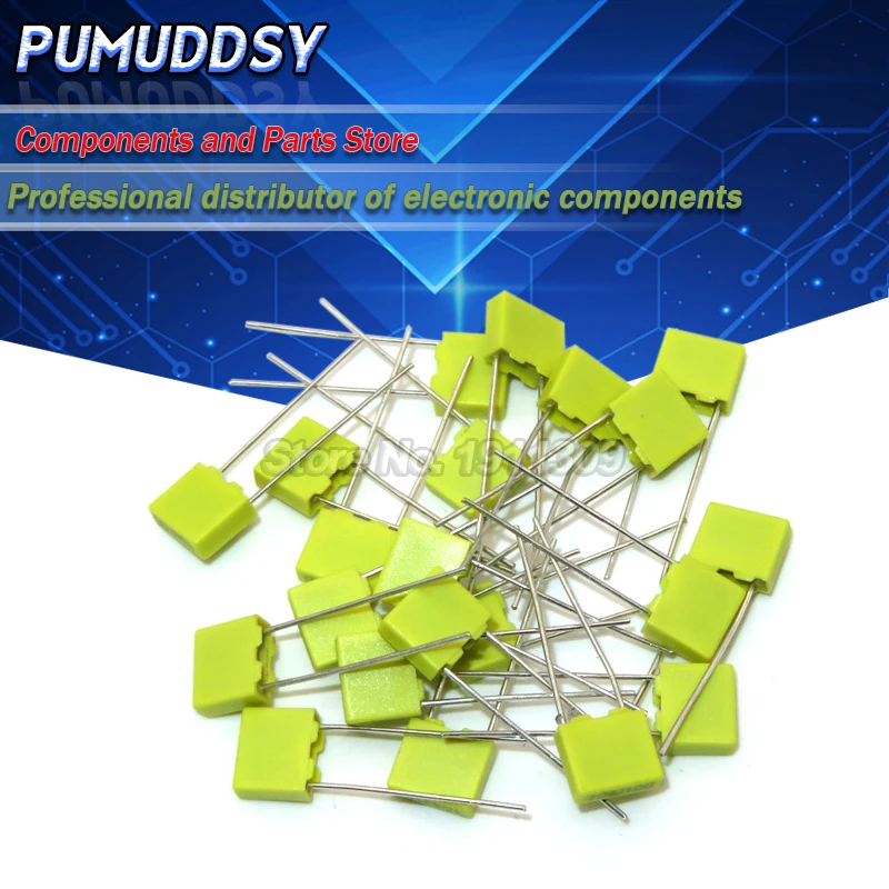 500PCS Polypropylene Safety Plastic Film 100V 1nF ~ 470nF 100nf 220nf 10nf 47nf 22nf 1nf 0.47uf 0.1uf Correction capacitor | Электронные