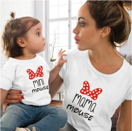 Новая семейная футболка с принтом Одежда «Мама и я» Семейные комплекты с короткими рукавами QT-1924 - Цвет: one t shirt price