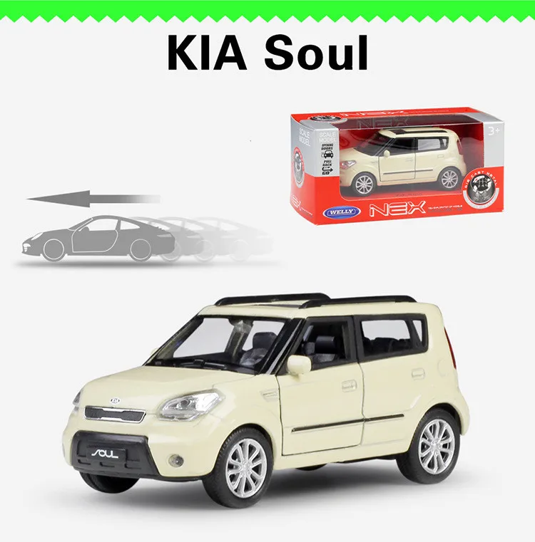 Лучшие продажи 1:36 Kia SOUL внедорожная модель автомобиля из сплава, моделирование литья под давлением дверь оттяните назад детская модель игрушечной машины