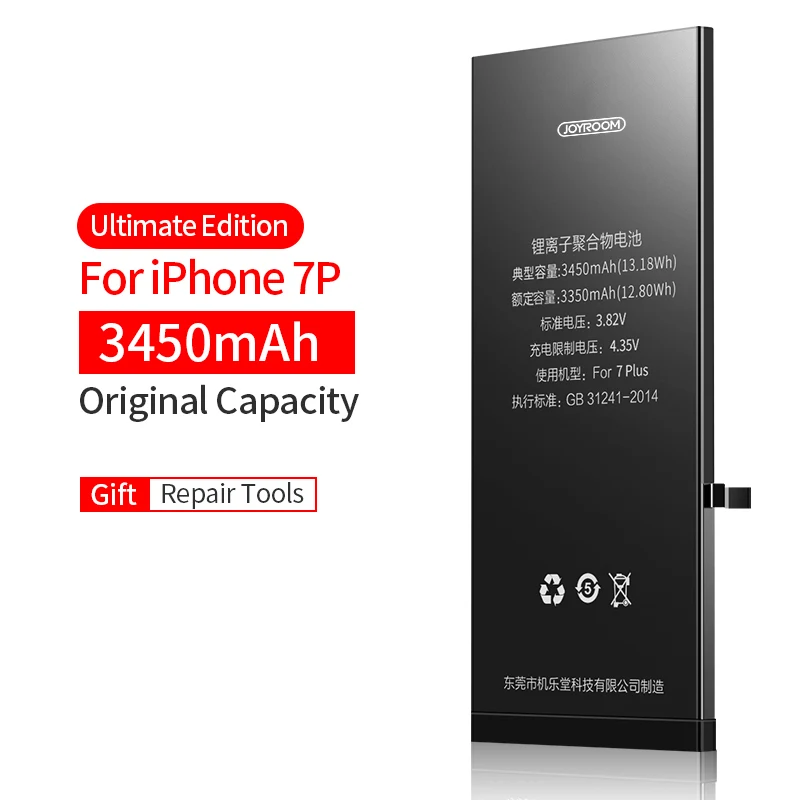 Joyroom аккумулятор для iPhone 4, 4S, 5, 5S, 5c, 5se, 6, 6s, 7, 8 Plus, сменный аккумулятор, аккумулятор для телефона, аккумулятор для iPhone 7 Plus - Цвет: 3450mAh For iP 7P