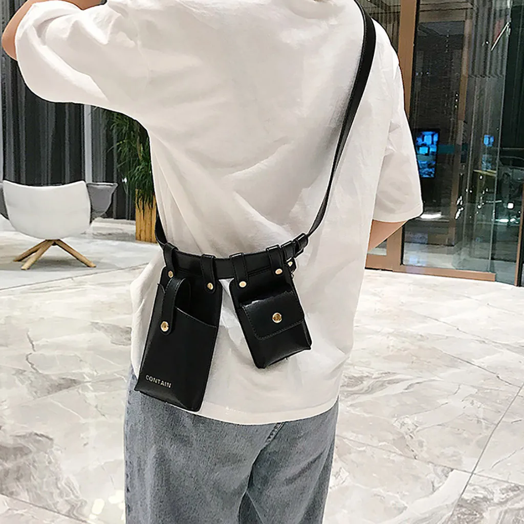 Men And Women's Fashion Sport Waist Pocket Bag Single Shoulder Bag Hasp Bag Messenger Chest Bag Waist women bag over shoulder