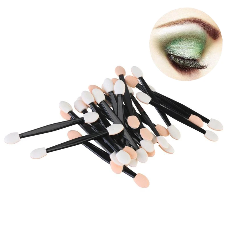 30PCS Disposable Eyeshadow Brushes Kits Dual Sided Sponge Nylon Sets Eye Shadow Brushes Makeups For Cosmetic Applicator Makeups